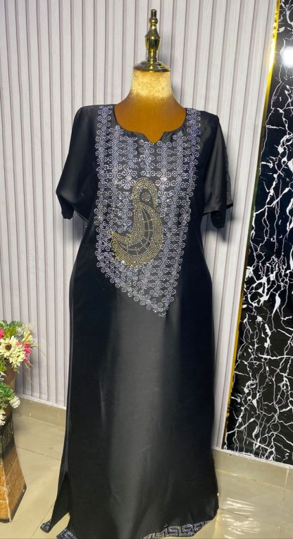 Stoned black gown